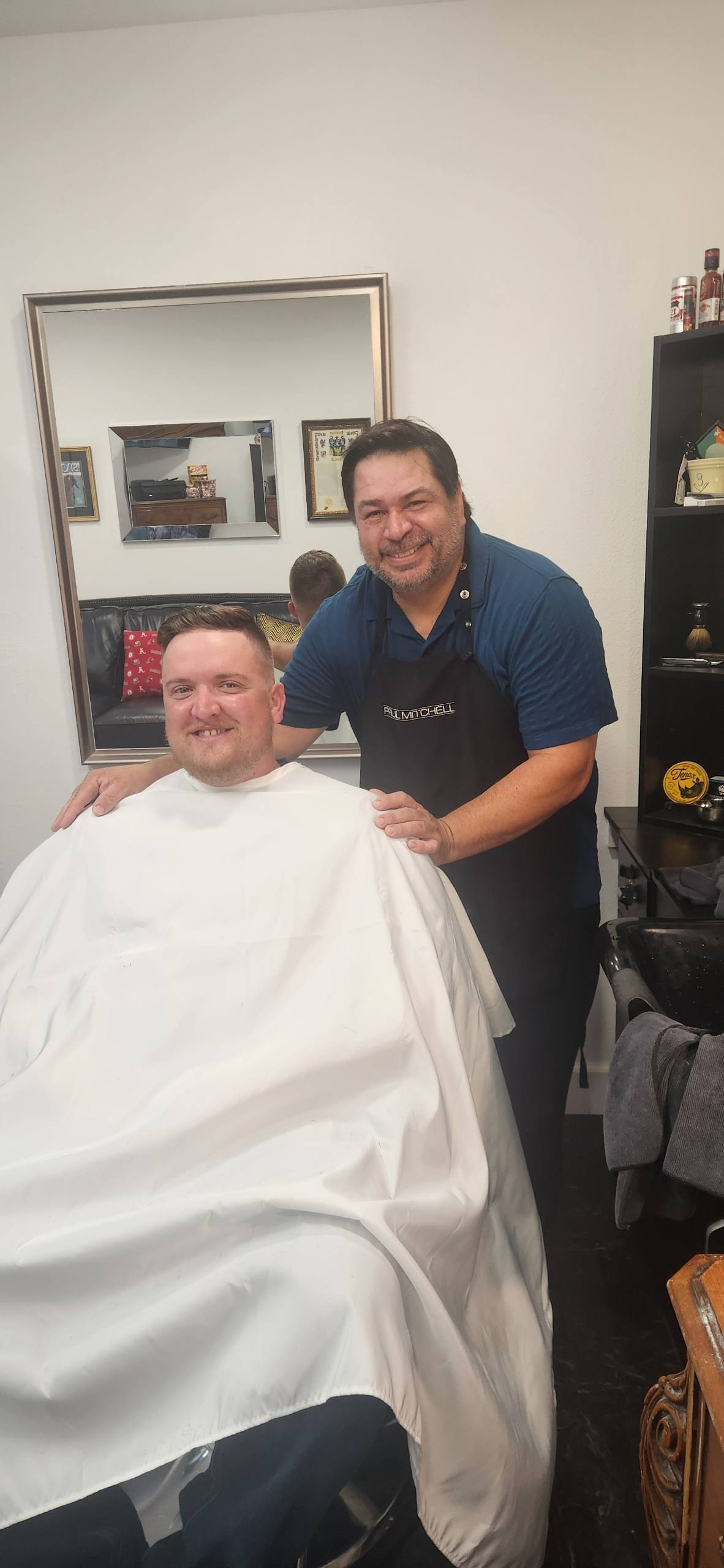 Jesse serving a client with mobility needs